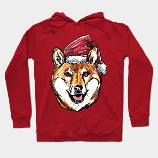 Christmas Shiba Inu - Cute Japanese Dog - Tan Shiba Inu Christmas Theme Hoodie